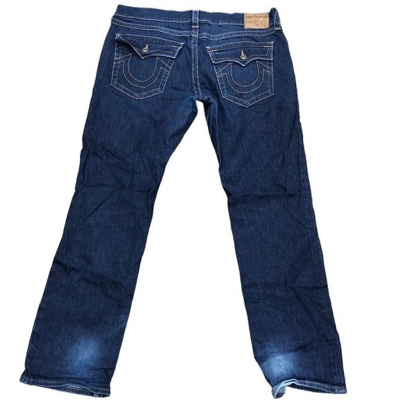 Vintage True Religion Jeans Size 38 RICKY FLAP T Blue - Picture 6 of 10